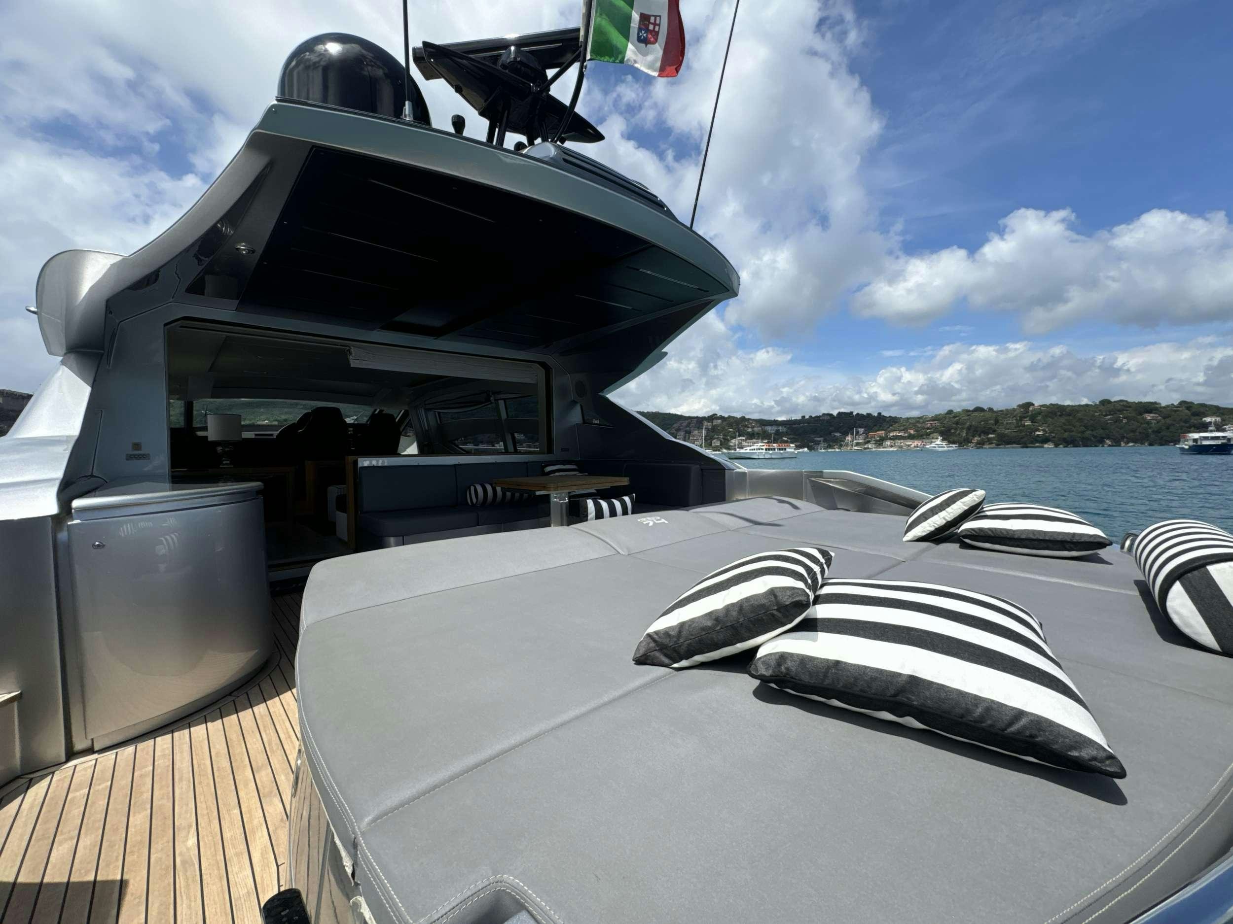 the cockpit of a boat aboard SUE&NTILDE;O Yacht for Charter