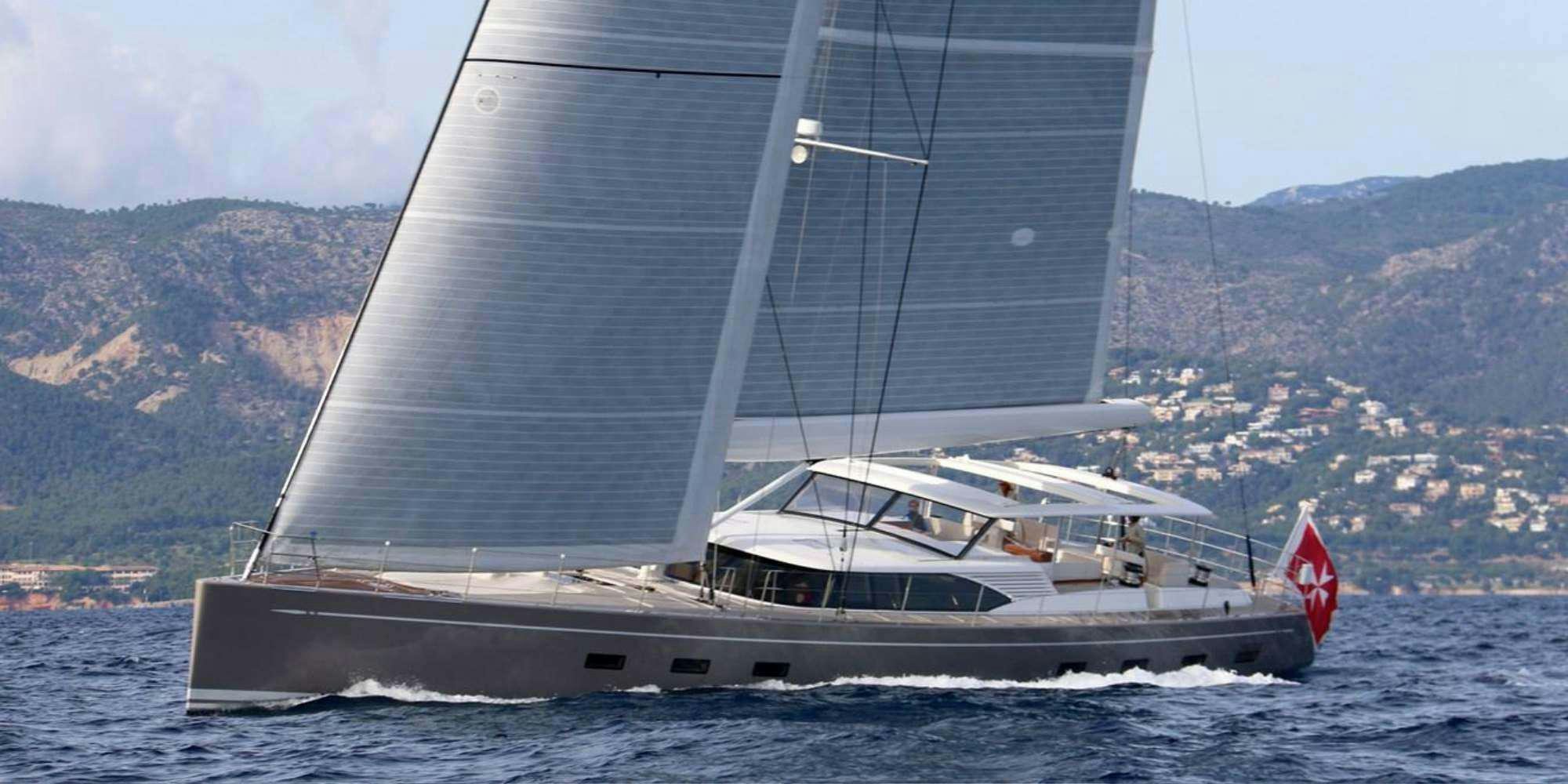a boat sailing on the sea aboard SELENA Yacht for Charter