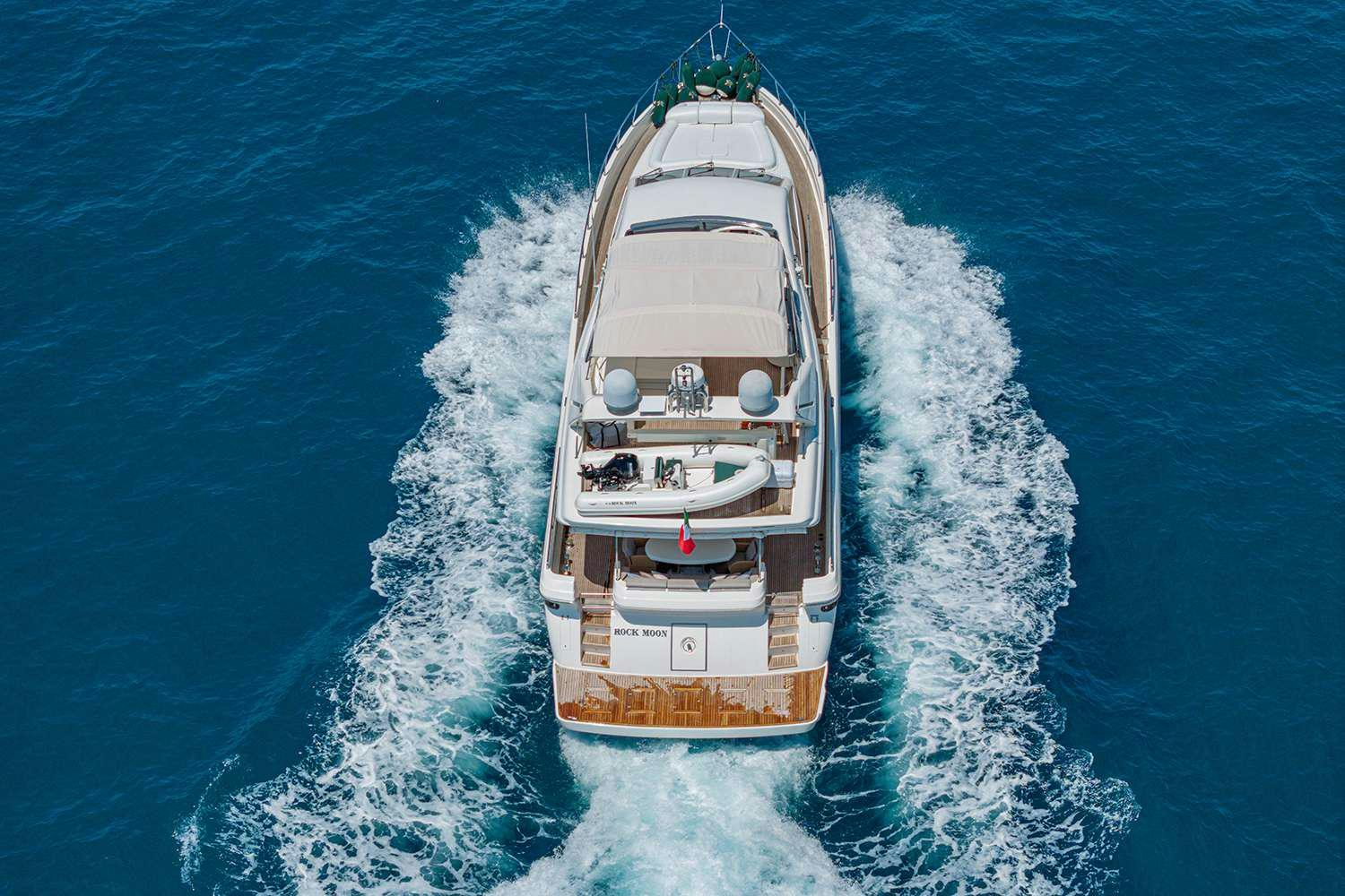 a ship in the water aboard ROCK MOON Yacht for Charter