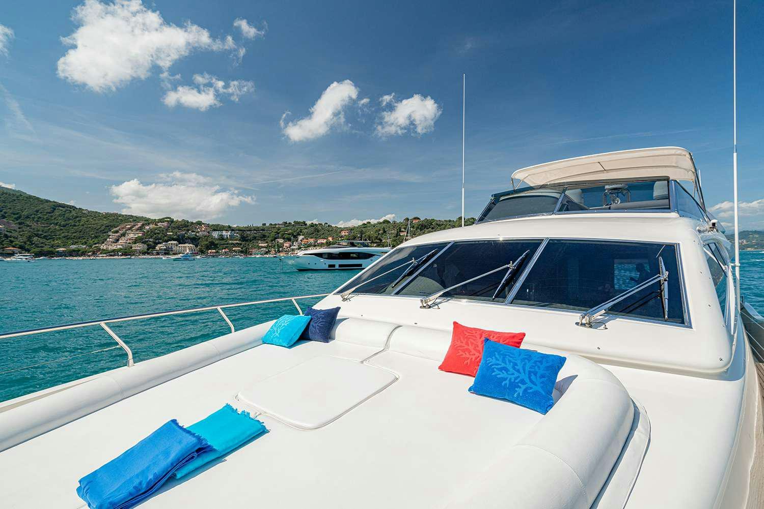 a boat on the water aboard ROCK MOON Yacht for Charter