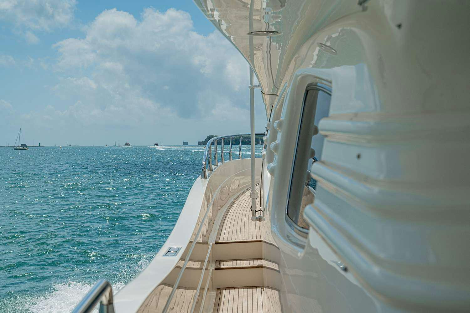 a boat on the water aboard ROCK MOON Yacht for Charter