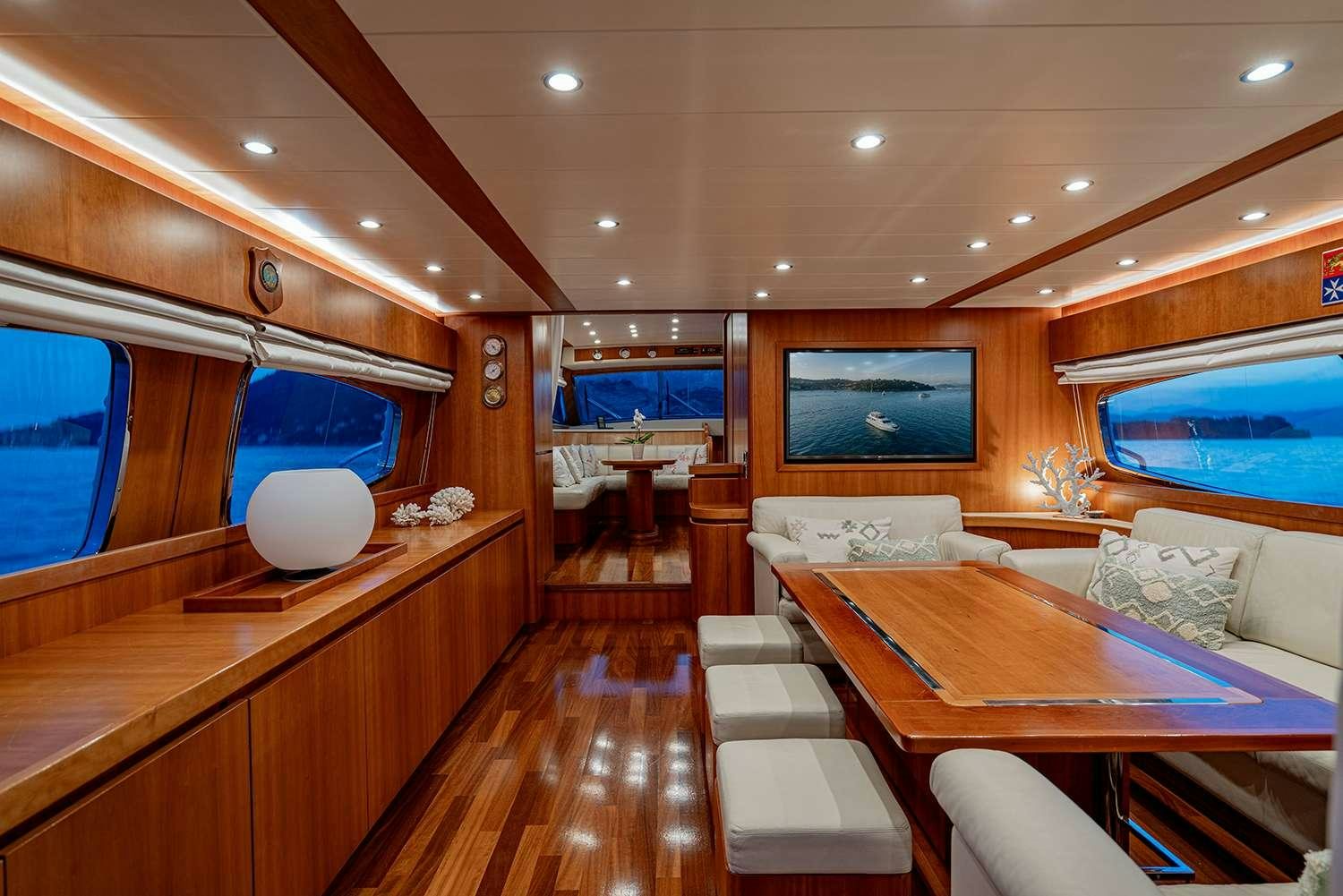 inside of a cabin aboard ROCK MOON Yacht for Charter