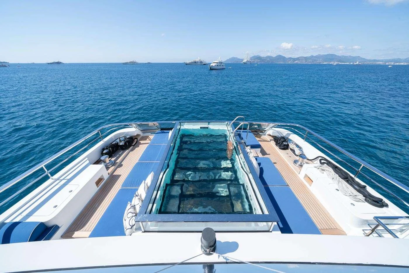 a boat on the water aboard ALULIM Yacht for Charter