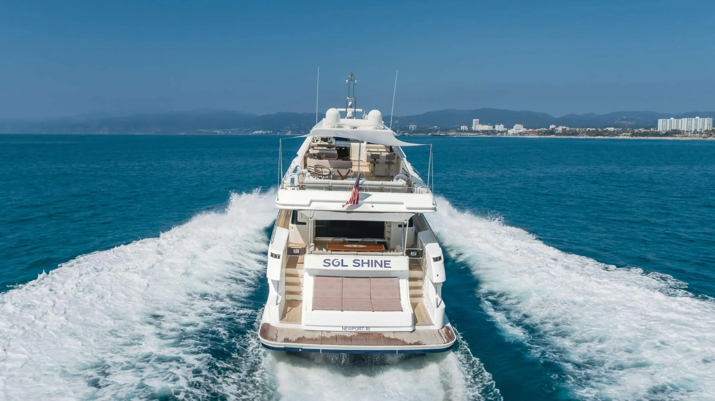 a boat on the water aboard SOL SHINE Yacht for Charter