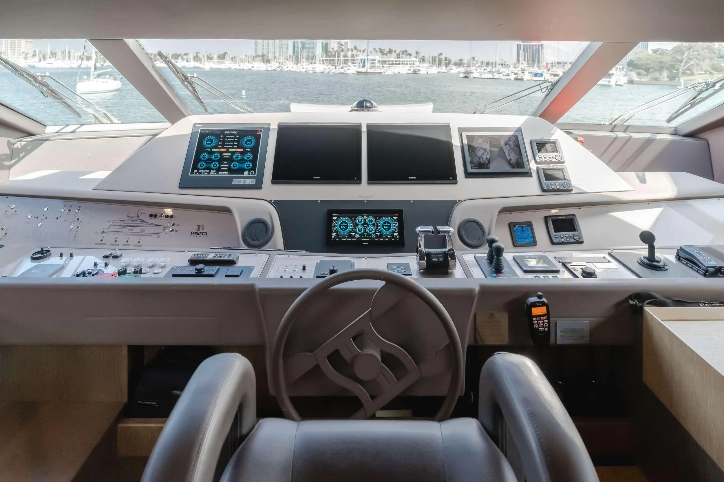 the inside of a plane aboard SOL SHINE Yacht for Charter