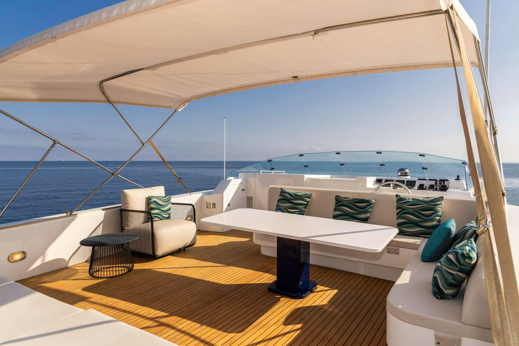 a boat on the water aboard OLGA Yacht for Charter