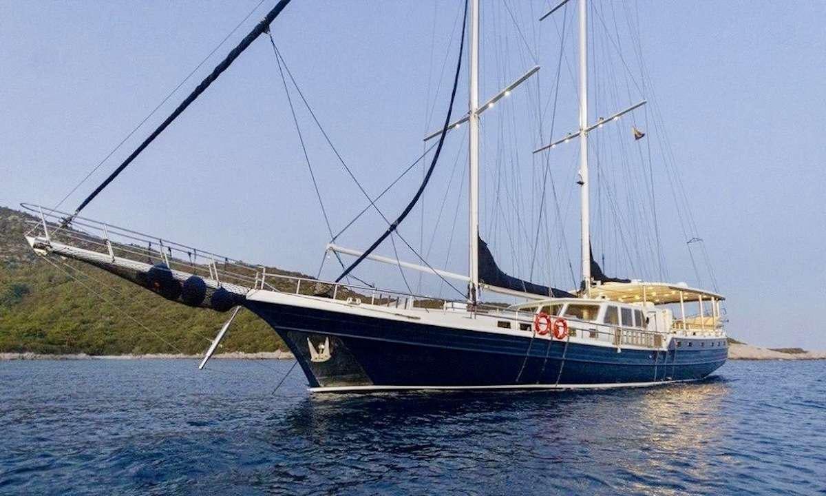 a boat on the water aboard THE BLUE SEA Yacht for Charter