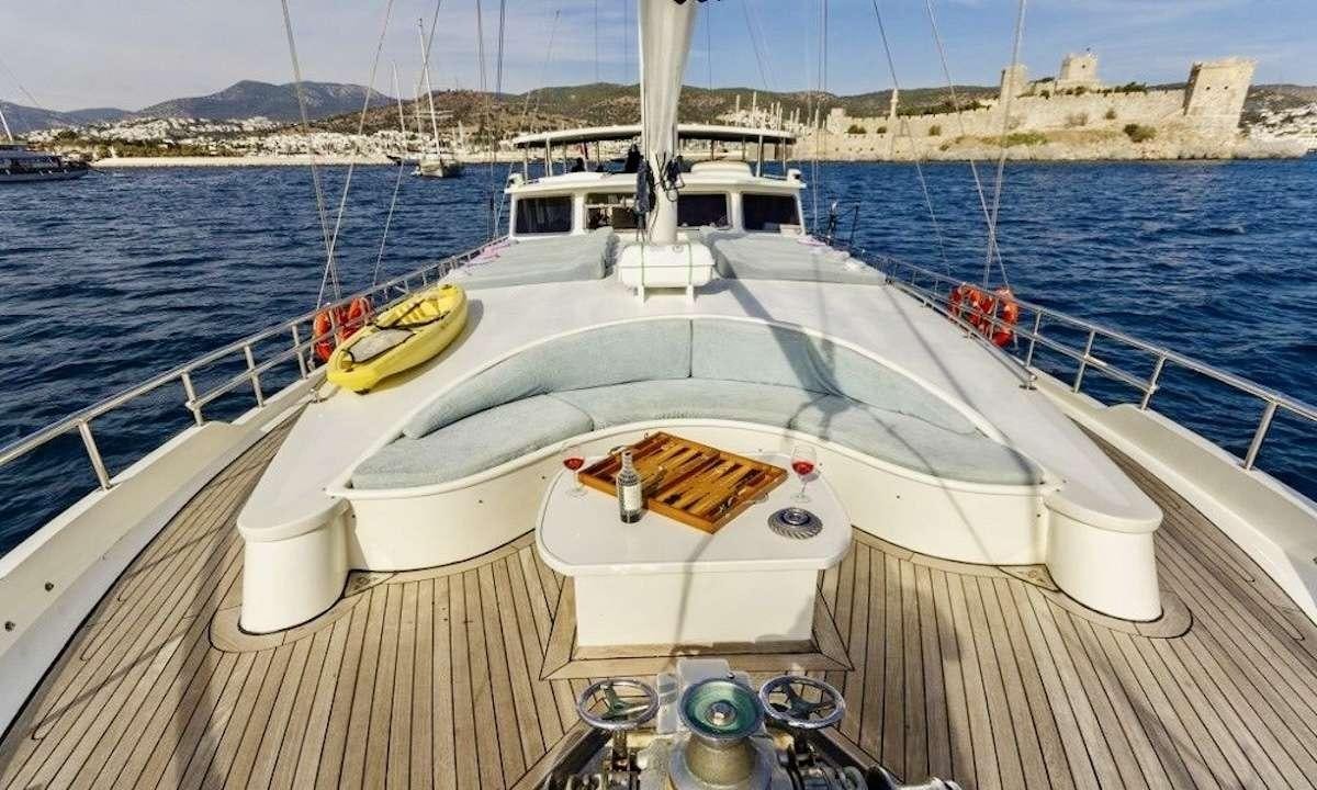 a boat on the water aboard THE BLUE SEA Yacht for Charter
