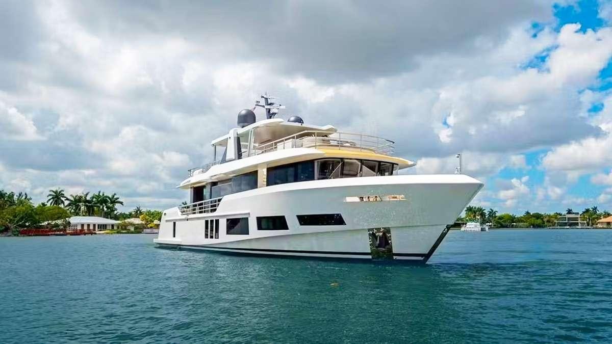 a boat in the water aboard CYRA Yacht for Charter