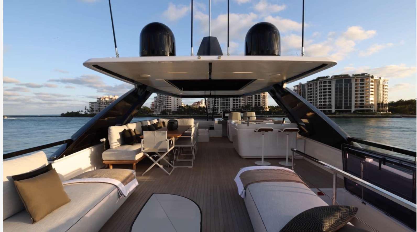 a boat on the water aboard 5 PALMS Yacht for Charter