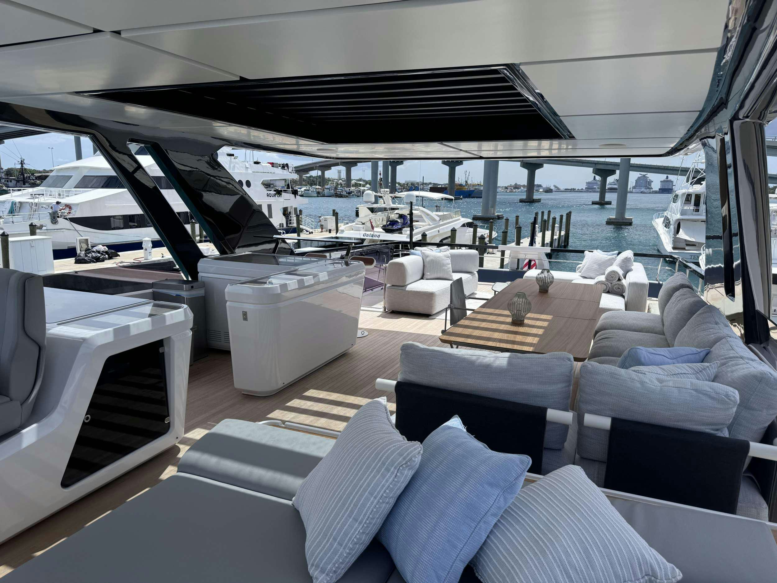 a boat on the water aboard 5 PALMS Yacht for Charter