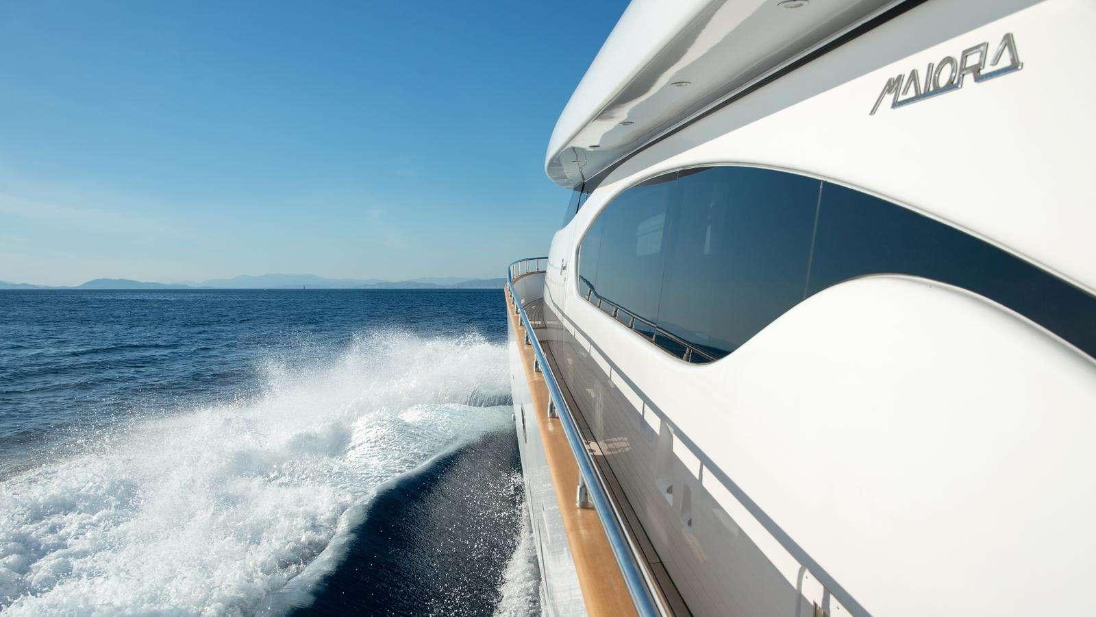 a boat on the water aboard EL PECADO Yacht for Charter