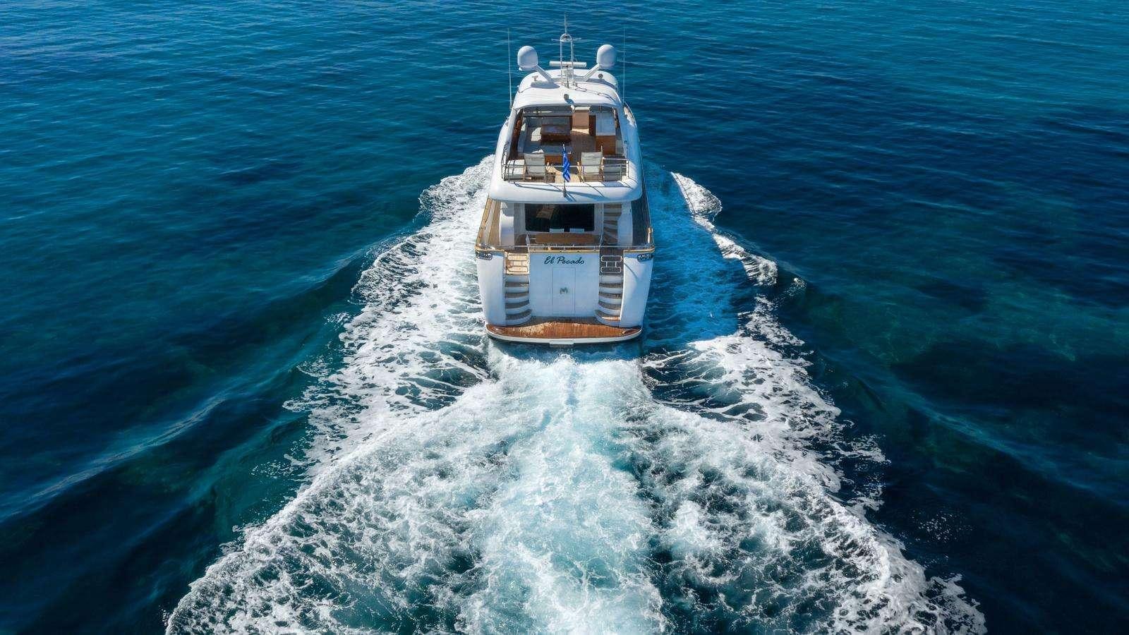 a boat on the water aboard EL PECADO Yacht for Charter
