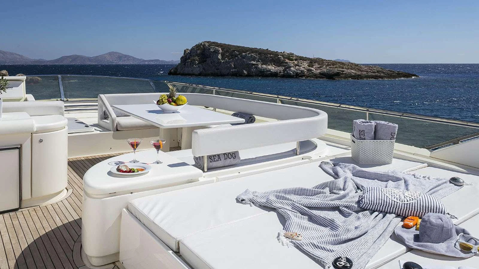 a boat on the water aboard LAZY DAYS Yacht for Charter