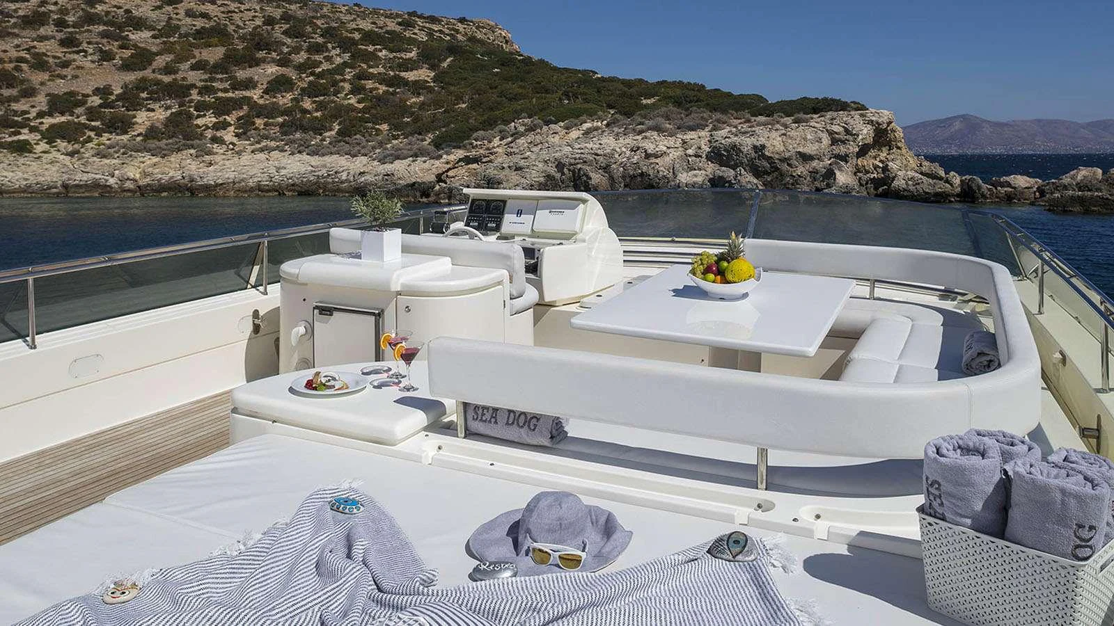 a boat on the water aboard LAZY DAYS Yacht for Charter