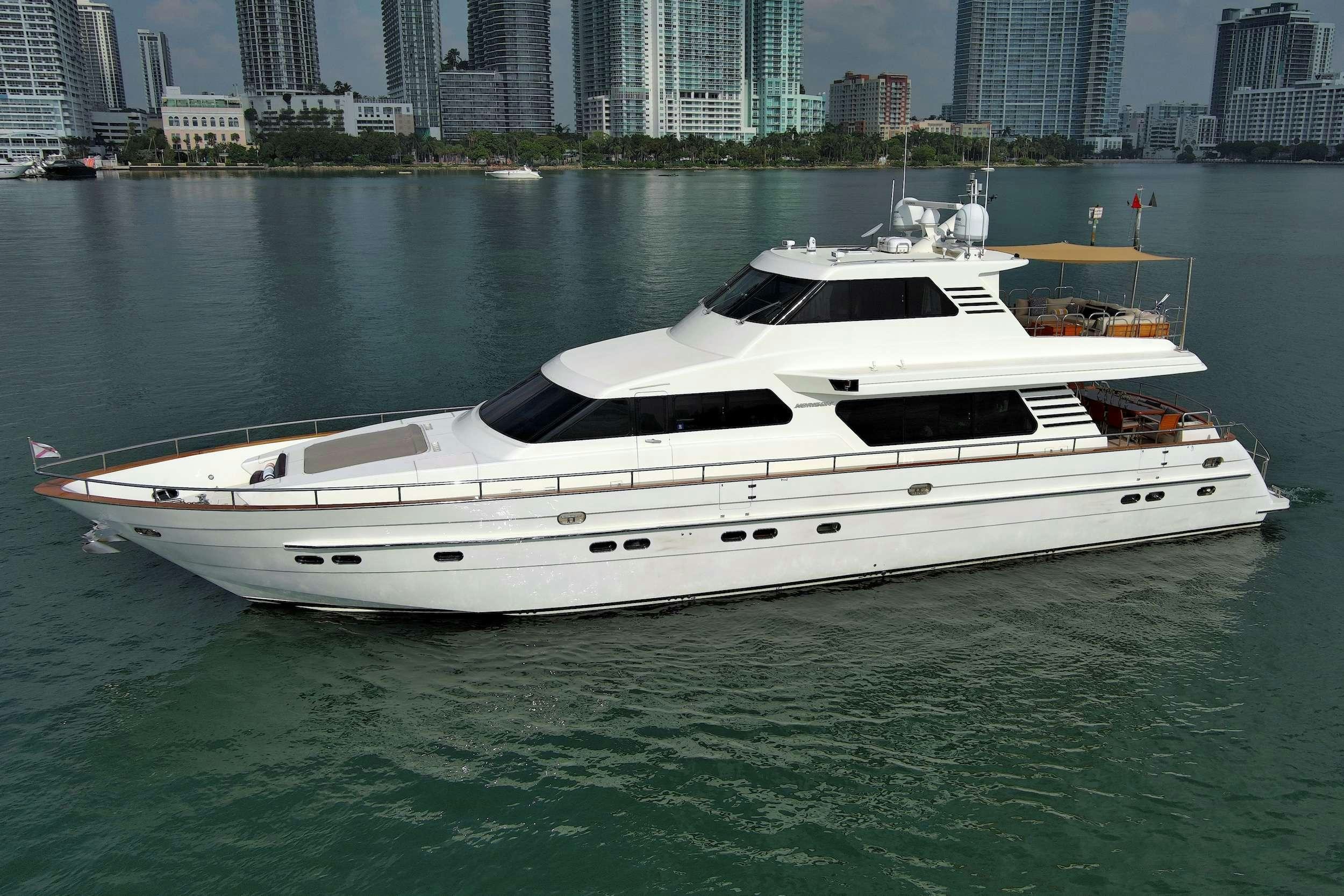 a white yacht in the water aboard THE USUAL Yacht for Charter