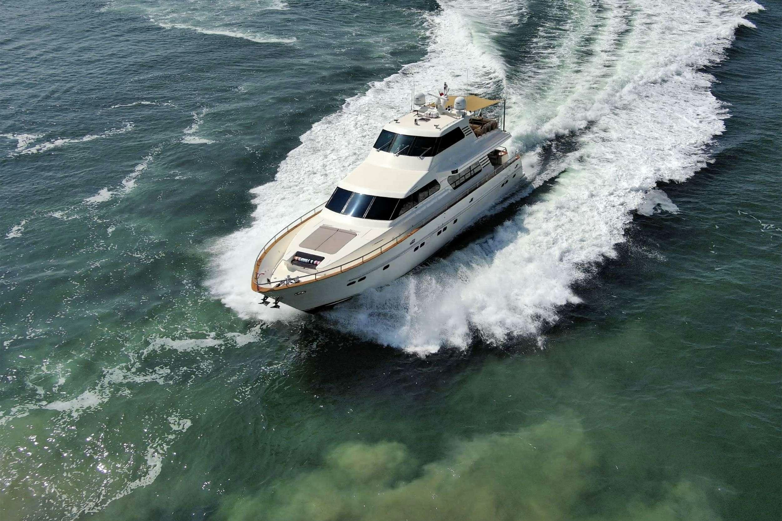 a boat in the water aboard THE USUAL Yacht for Charter