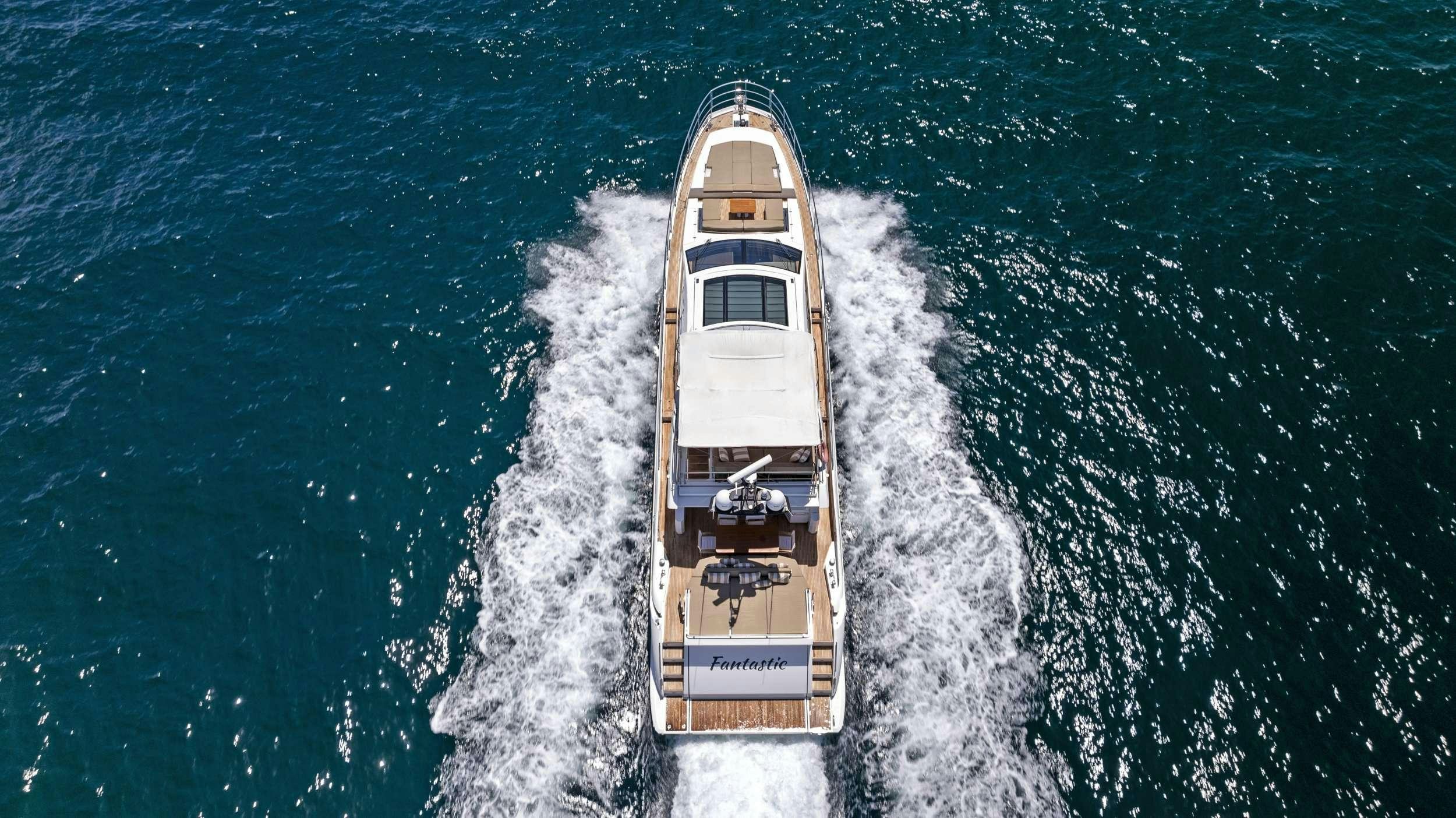 a ship in the water aboard FANTASTIC Yacht for Charter