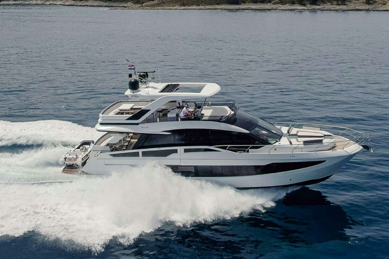a boat on the water aboard FG STAR Yacht for Charter