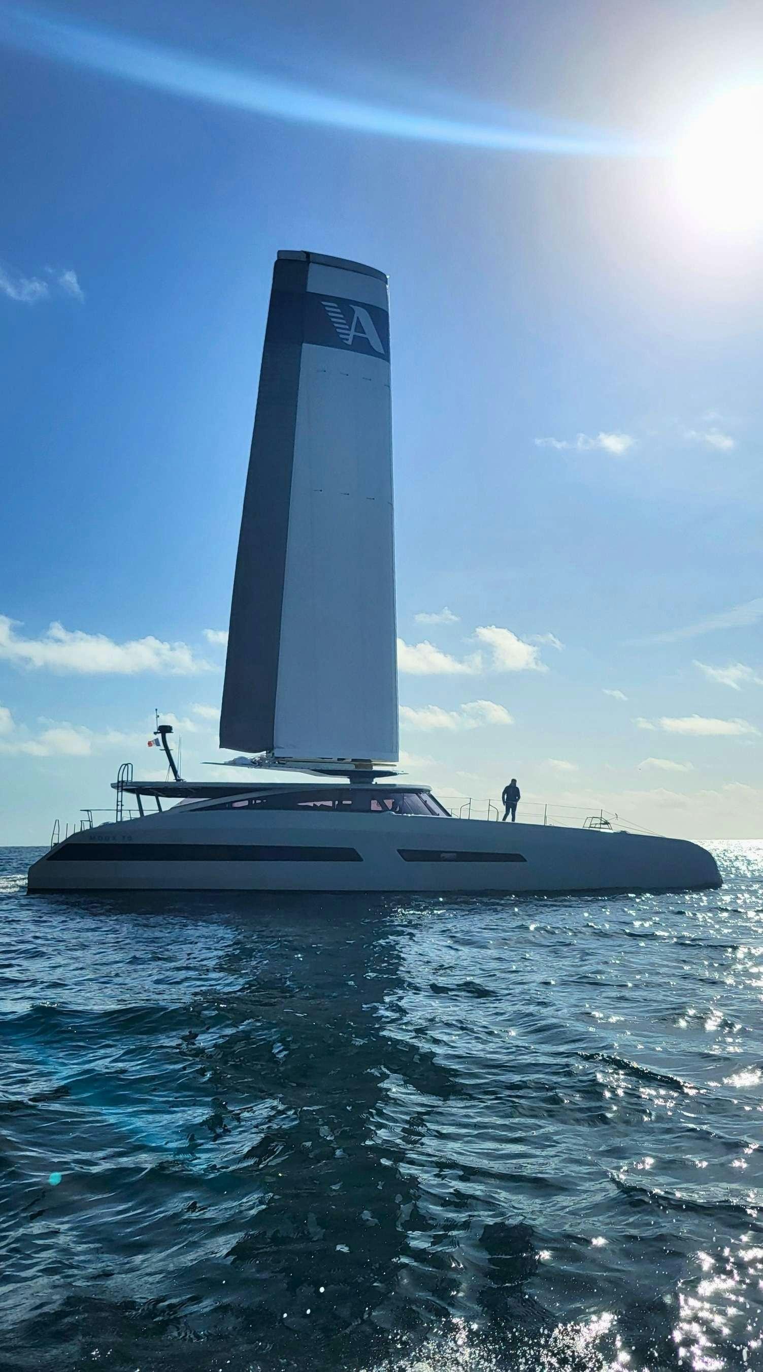 a boat in the water aboard GANANY Yacht for Charter