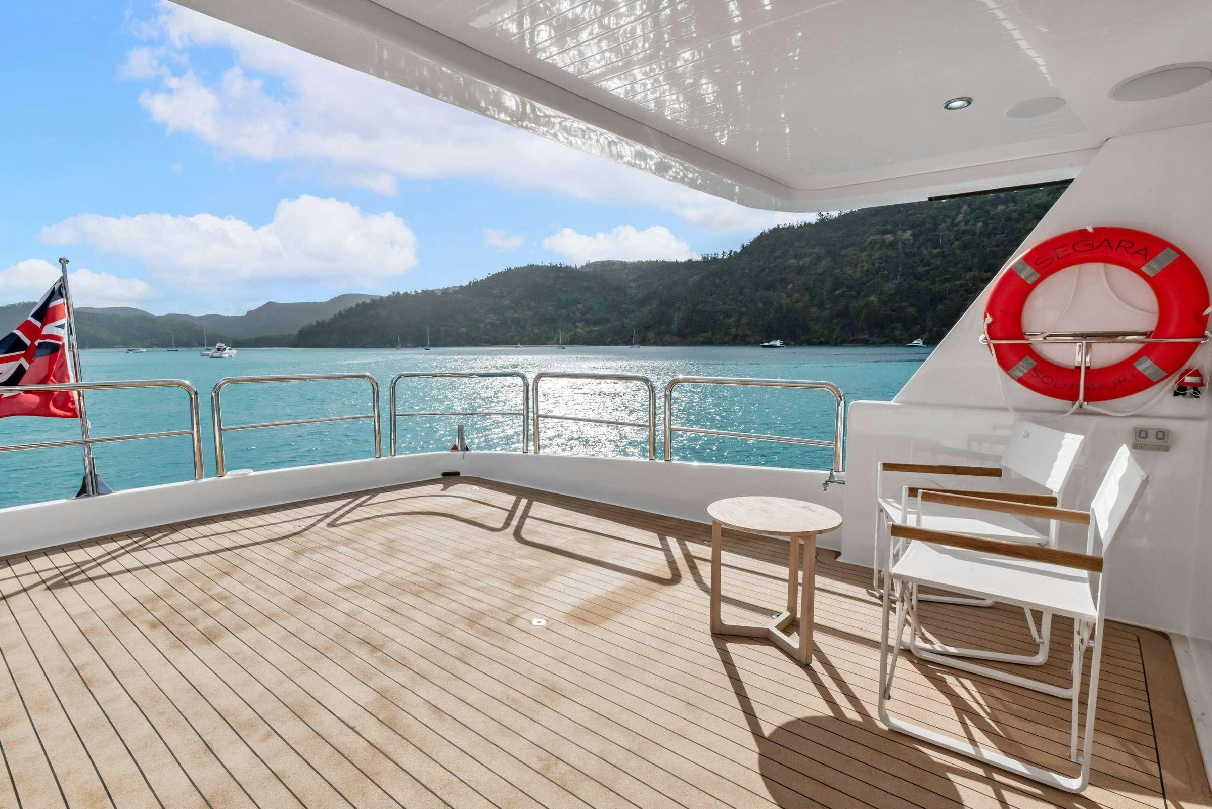 a boat on the water aboard MATRIX III Yacht for Charter