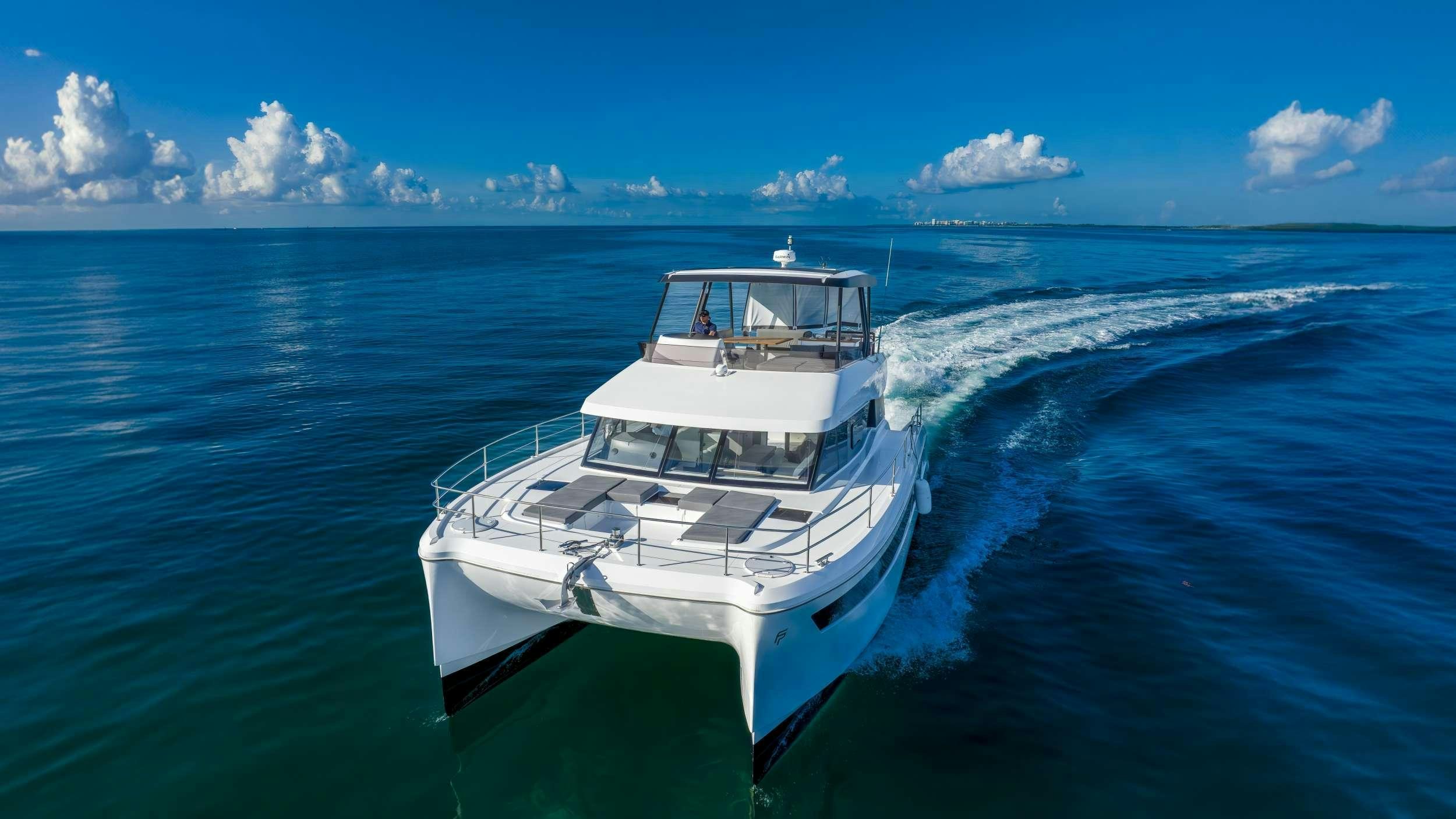a boat on the water aboard PRINCESS Yacht for Charter