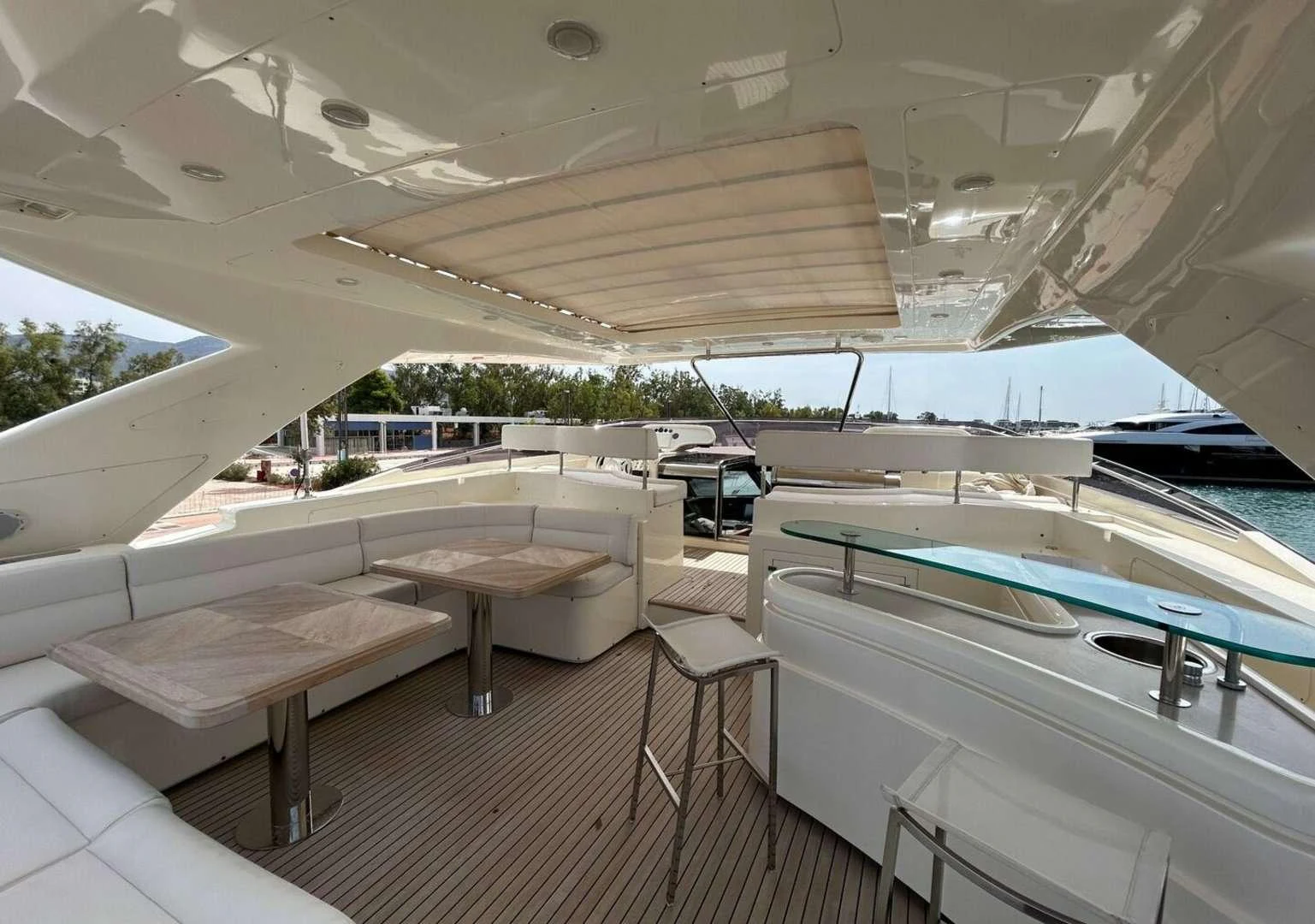 a pool with a deck and a deck aboard WATCH ME Yacht for Charter