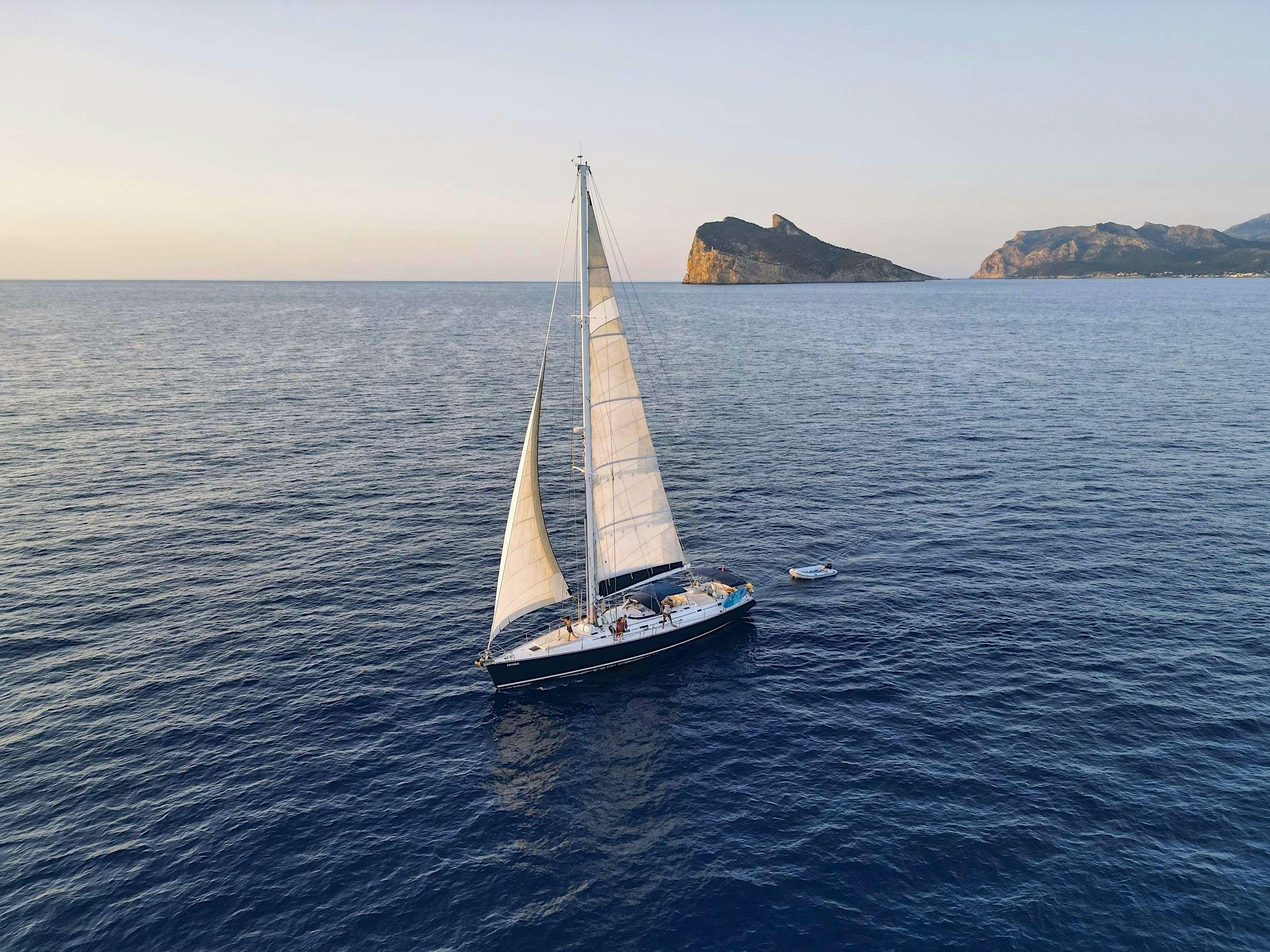a sailboat on the water aboard COSTA NORD Yacht for Charter