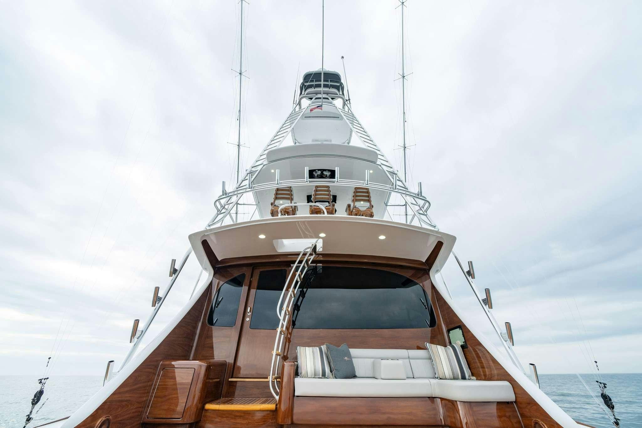 a boat on the water aboard BOUJIE Yacht for Charter