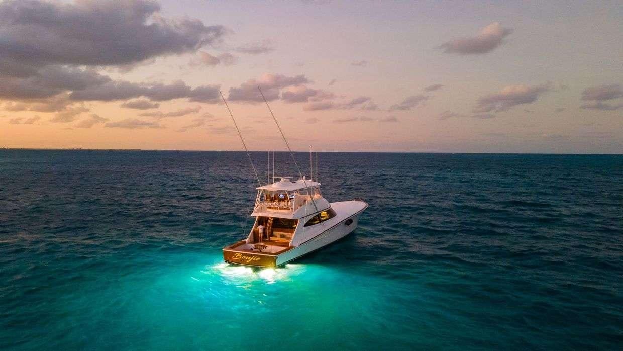 a boat in the water aboard BOUJIE Yacht for Charter
