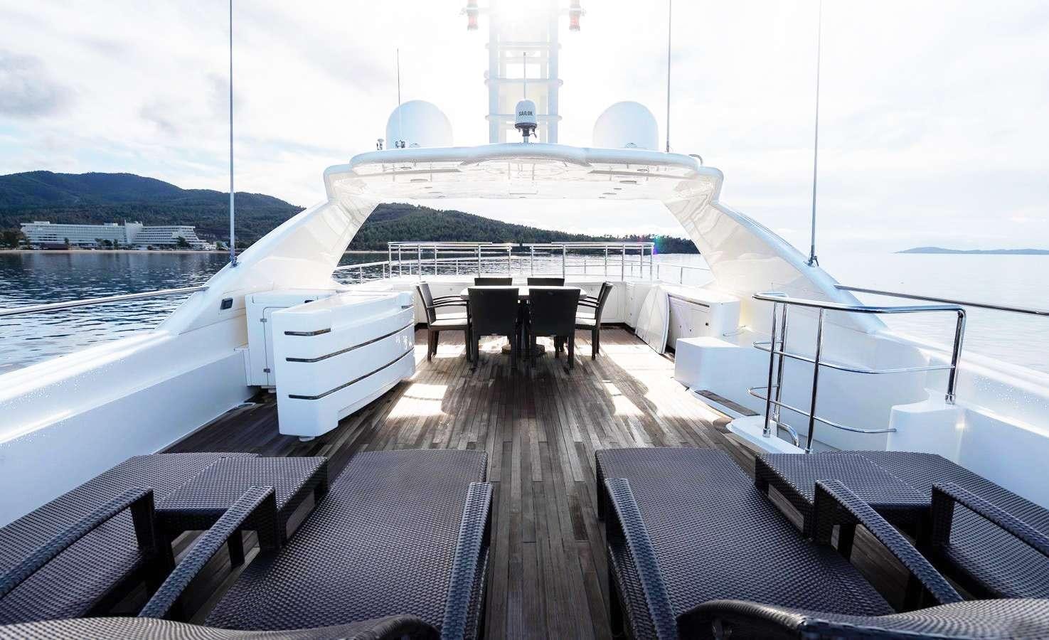 a deck on a boat aboard PARADISE Yacht for Charter