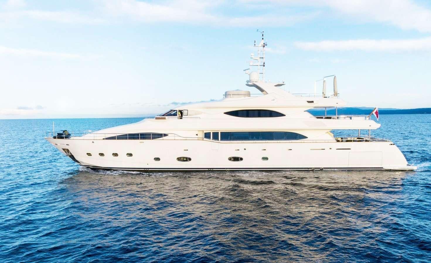a white yacht in the water aboard PARADISE Yacht for Charter