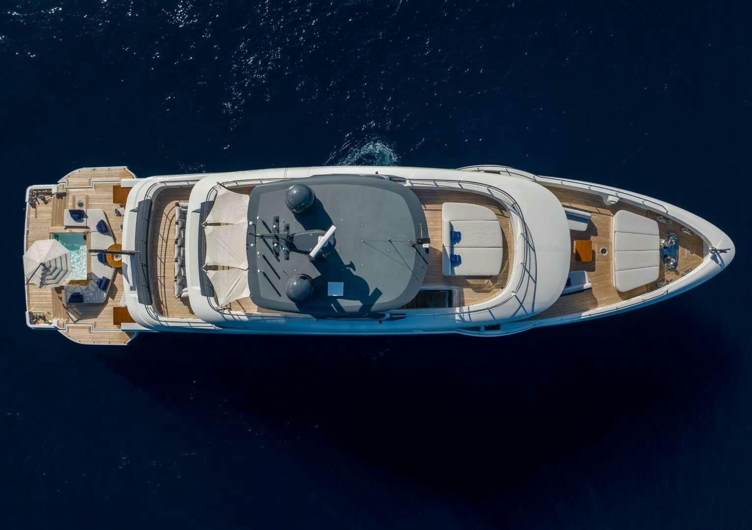 a space ship in outer space aboard KINGS LAIR Yacht for Charter