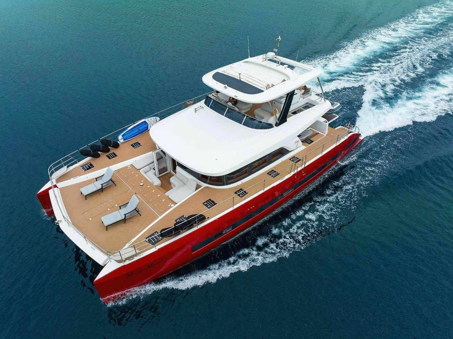 a boat on the water aboard 2023 LAGOON 67 Yacht for Charter