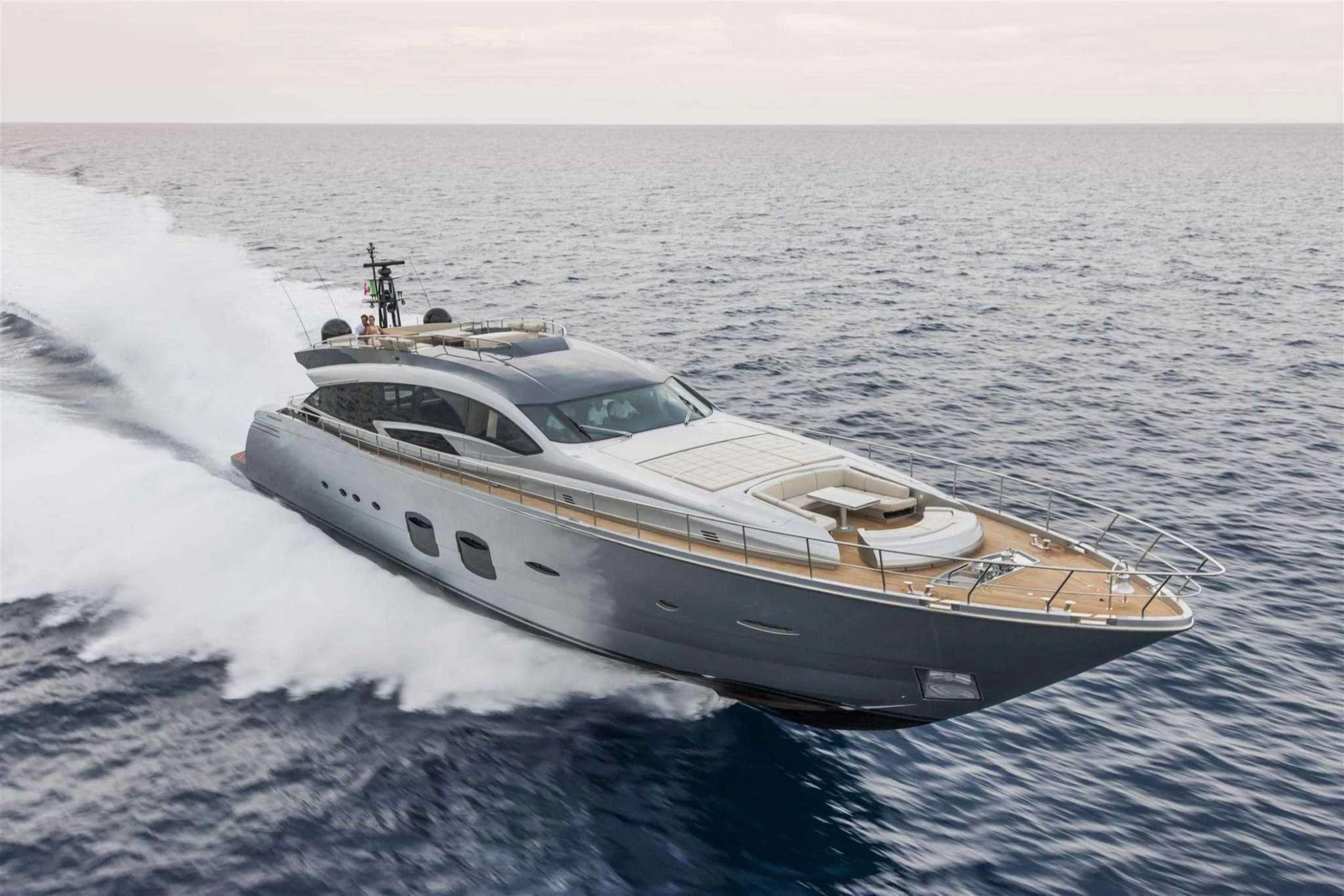 a boat on the water aboard NAAV Yacht for Charter