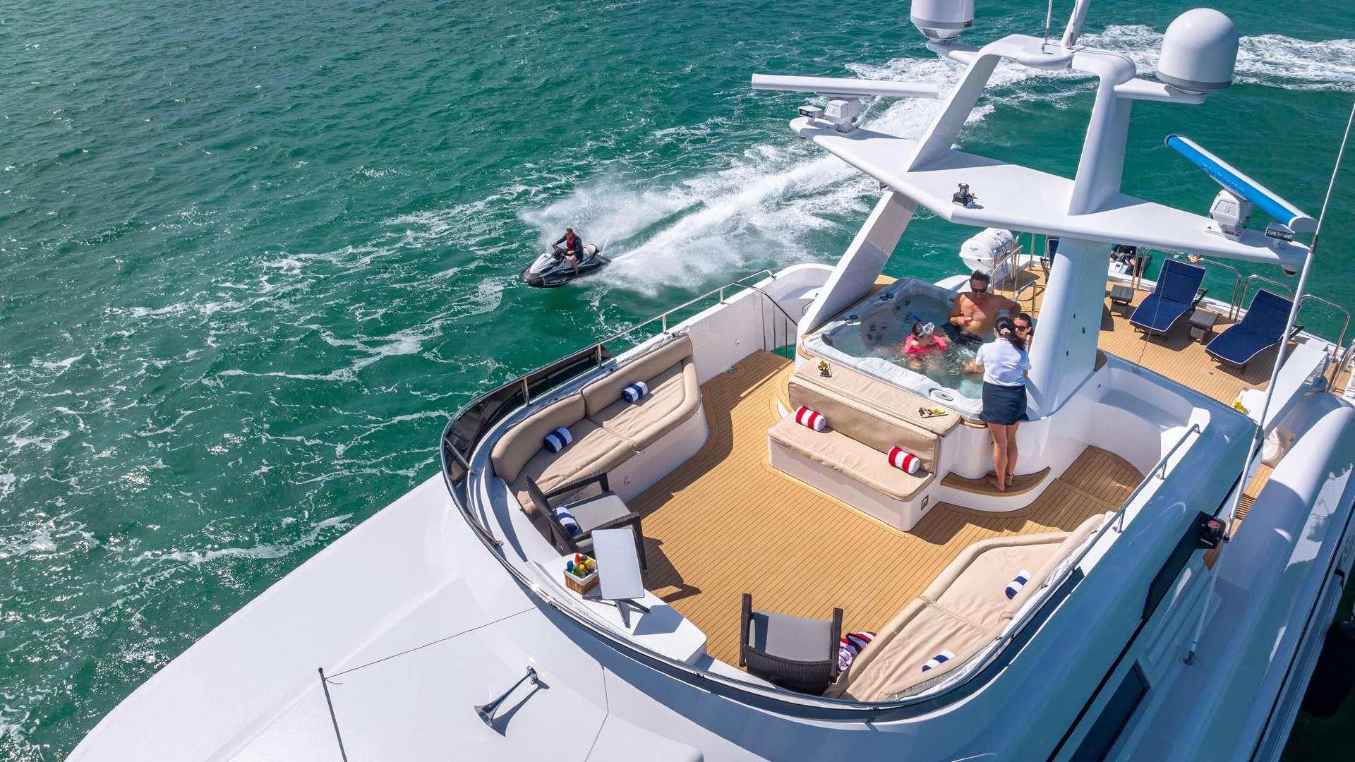 a boat on the water aboard SEA DREAMS Yacht for Charter