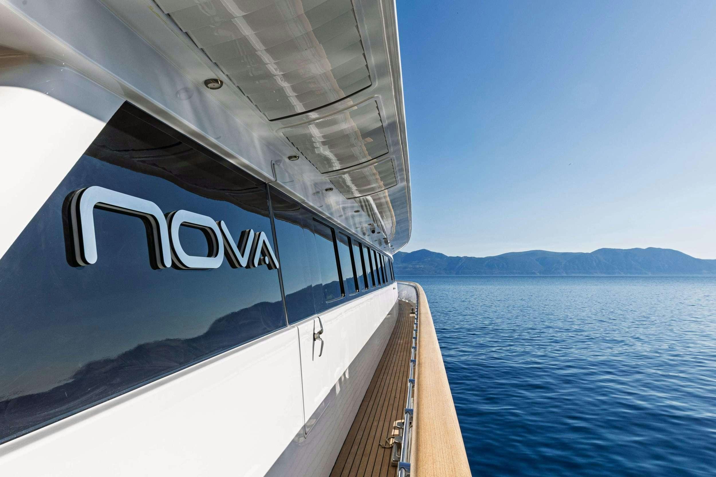 a boat on the water aboard NOVA Yacht for Charter