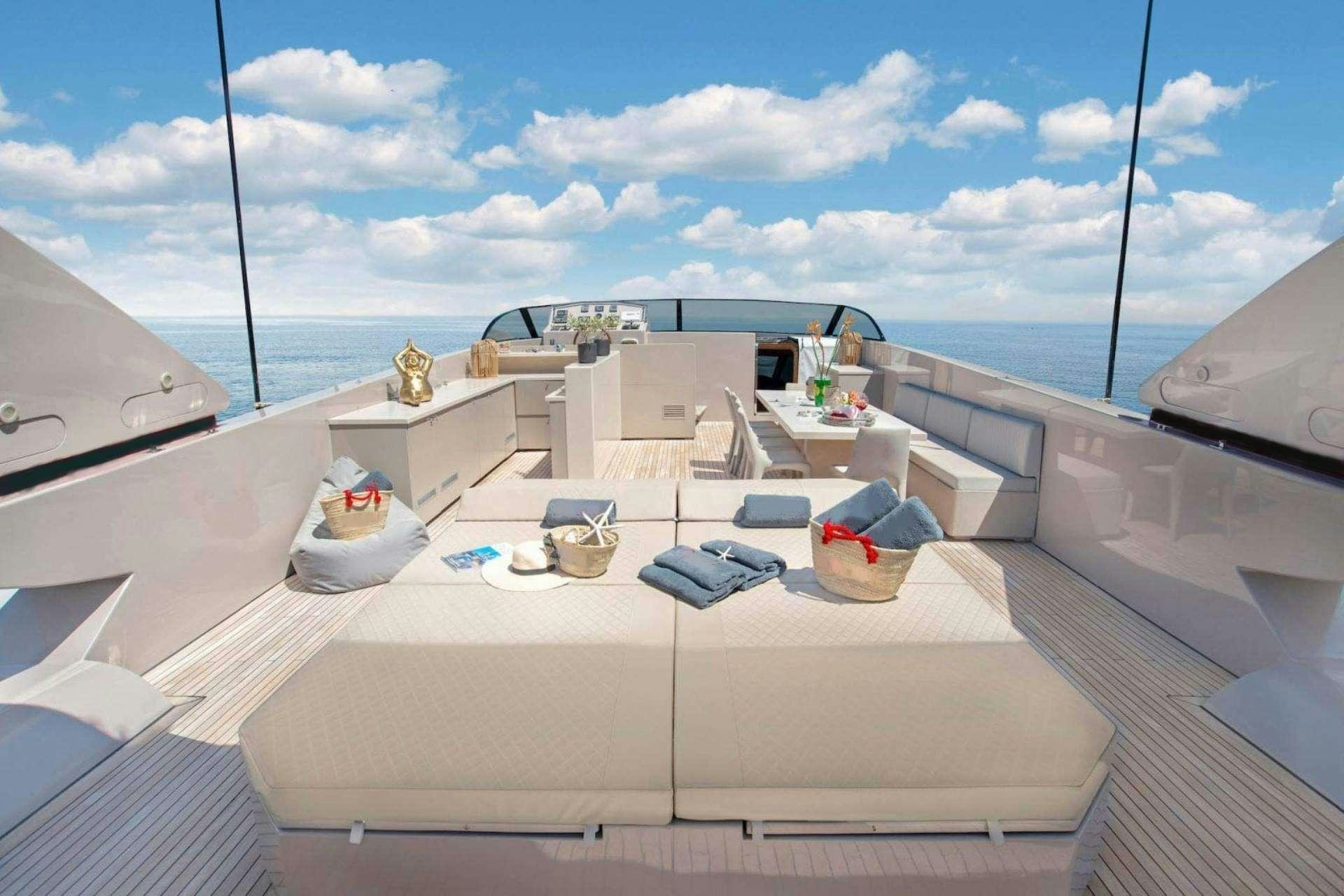 a boat on the water aboard NOVA Yacht for Charter