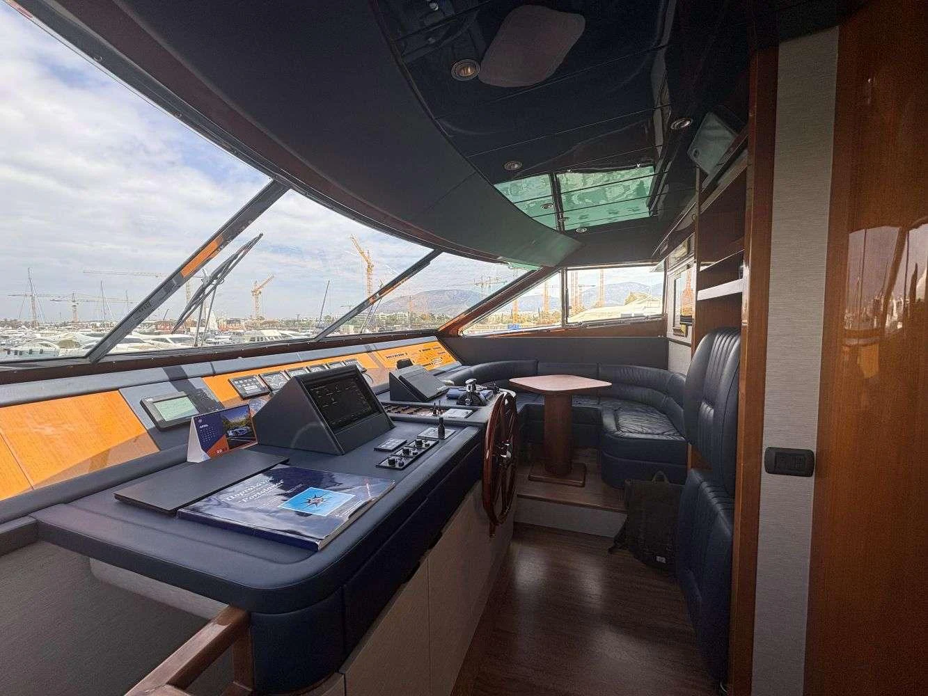 inside of a train aboard MAMMA'S Yacht for Charter