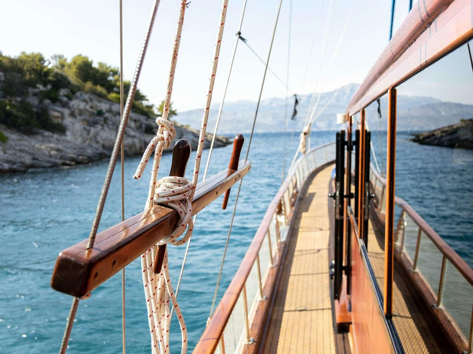 a boat on the water aboard ELEGANZA Yacht for Charter