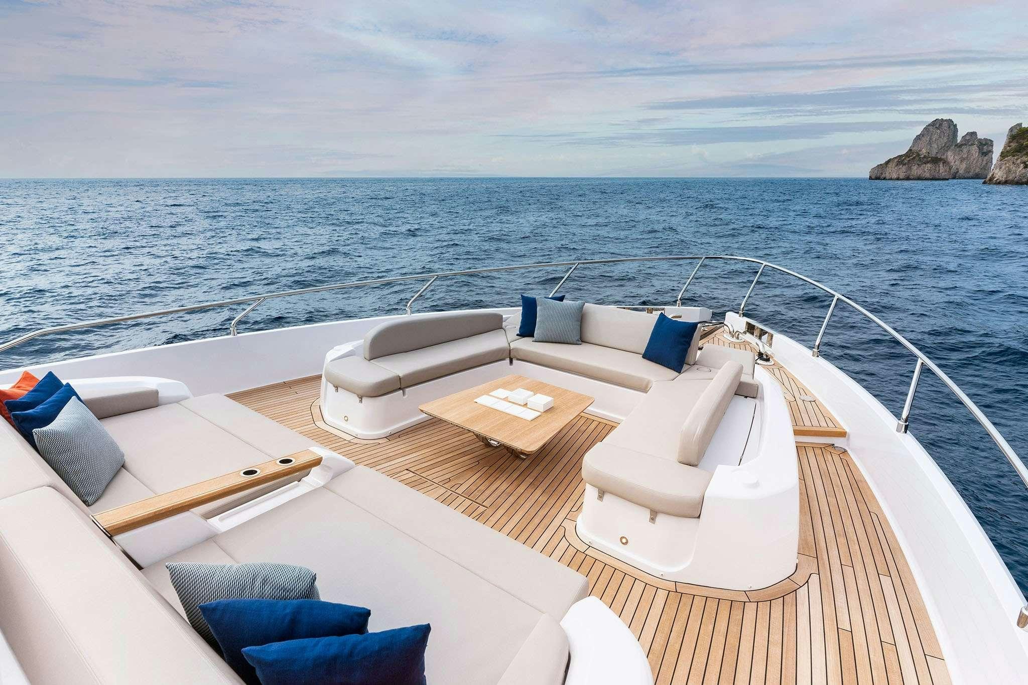 a boat on the water aboard FAST Yacht for Charter