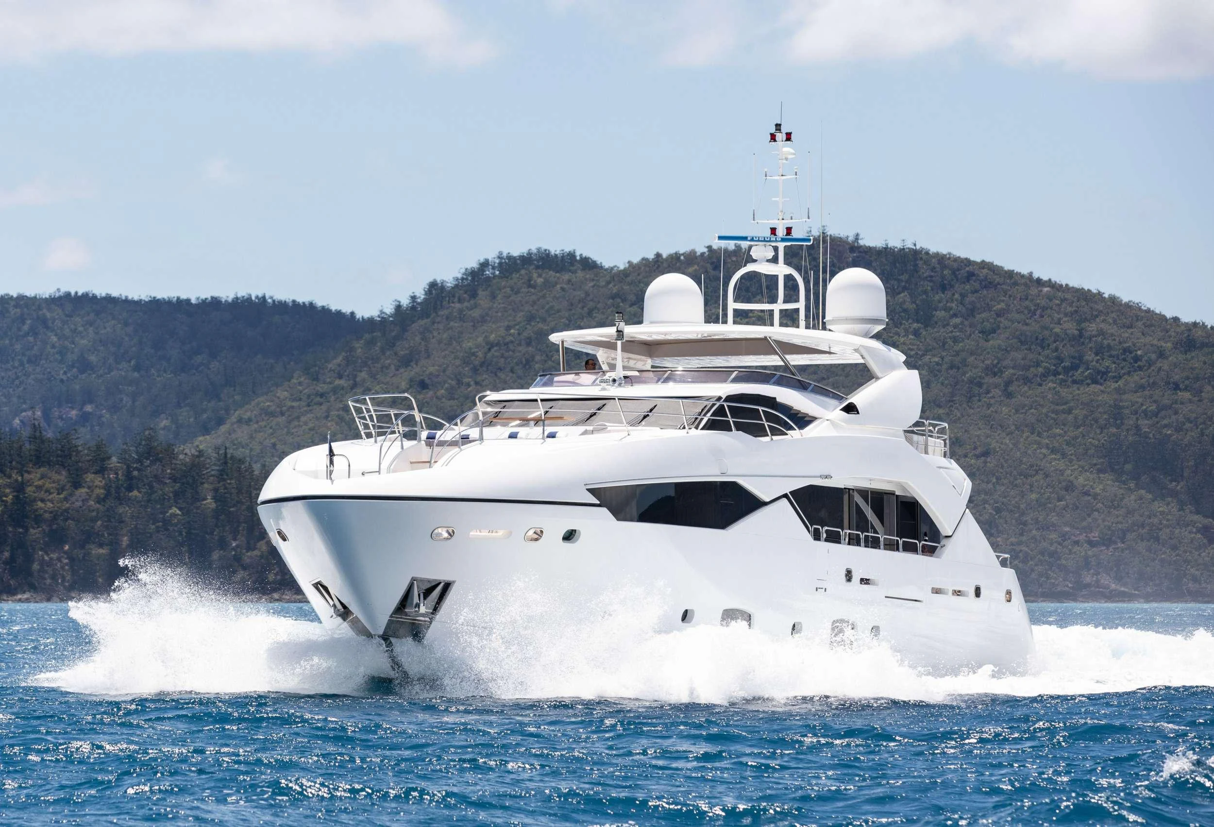 a boat on the water aboard GEORGE P Yacht for Charter