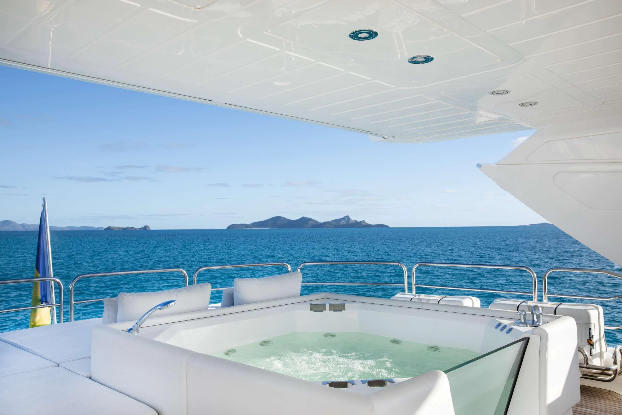 a pool on a boat aboard GEORGE P Yacht for Charter