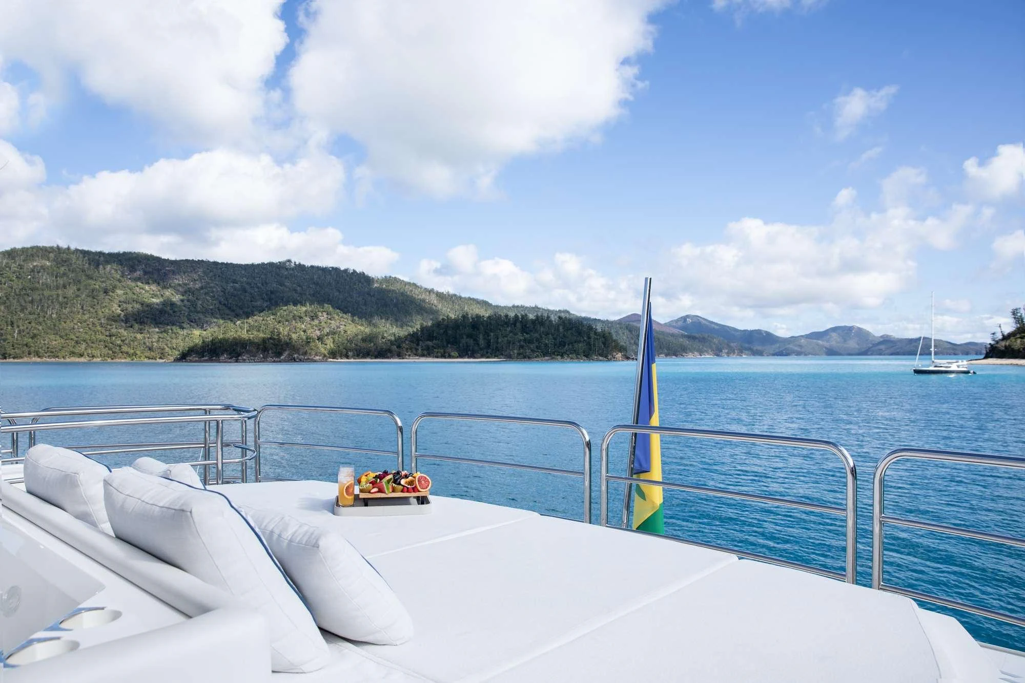 a boat on the water aboard GEORGE P Yacht for Charter