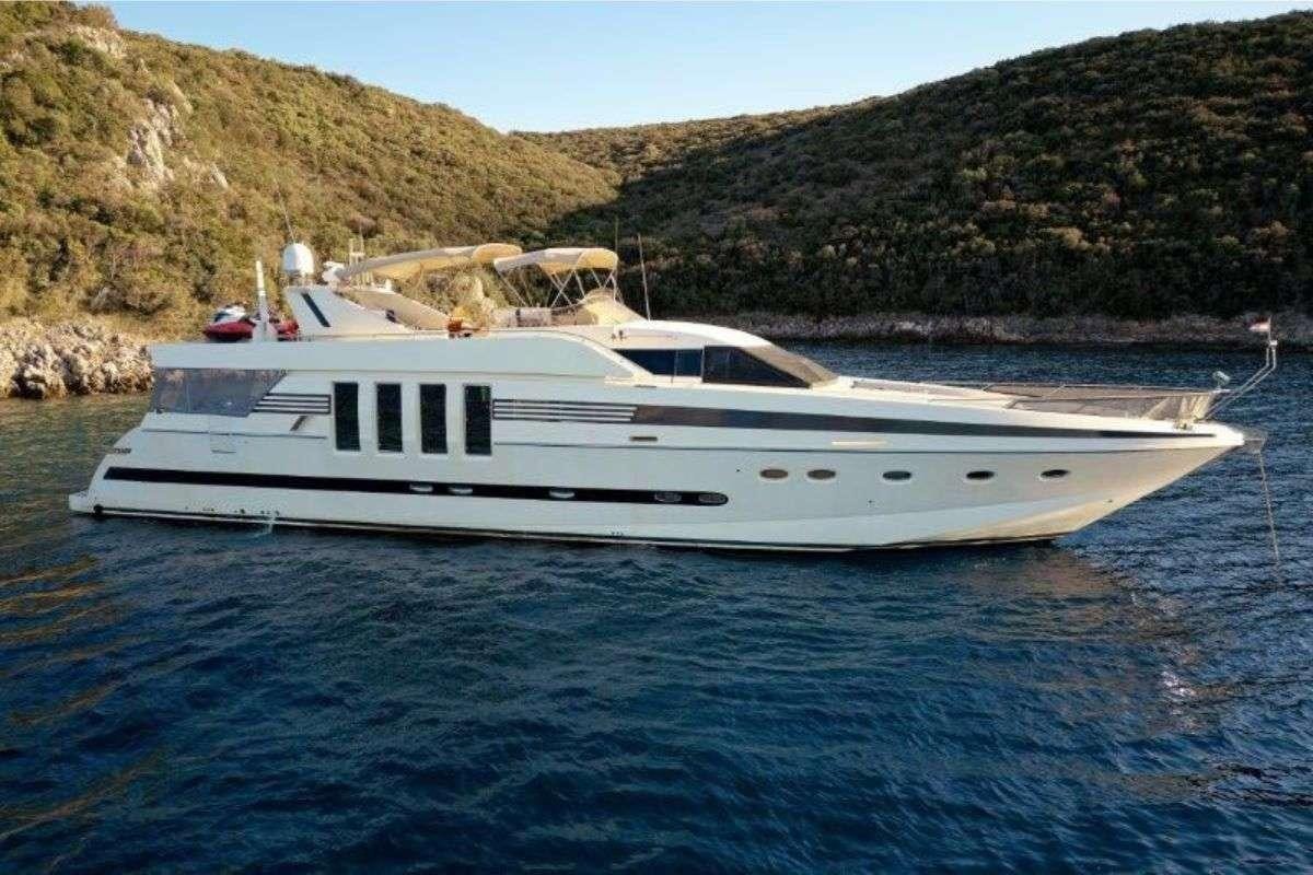 a boat in the water aboard MARSHALL Yacht for Charter