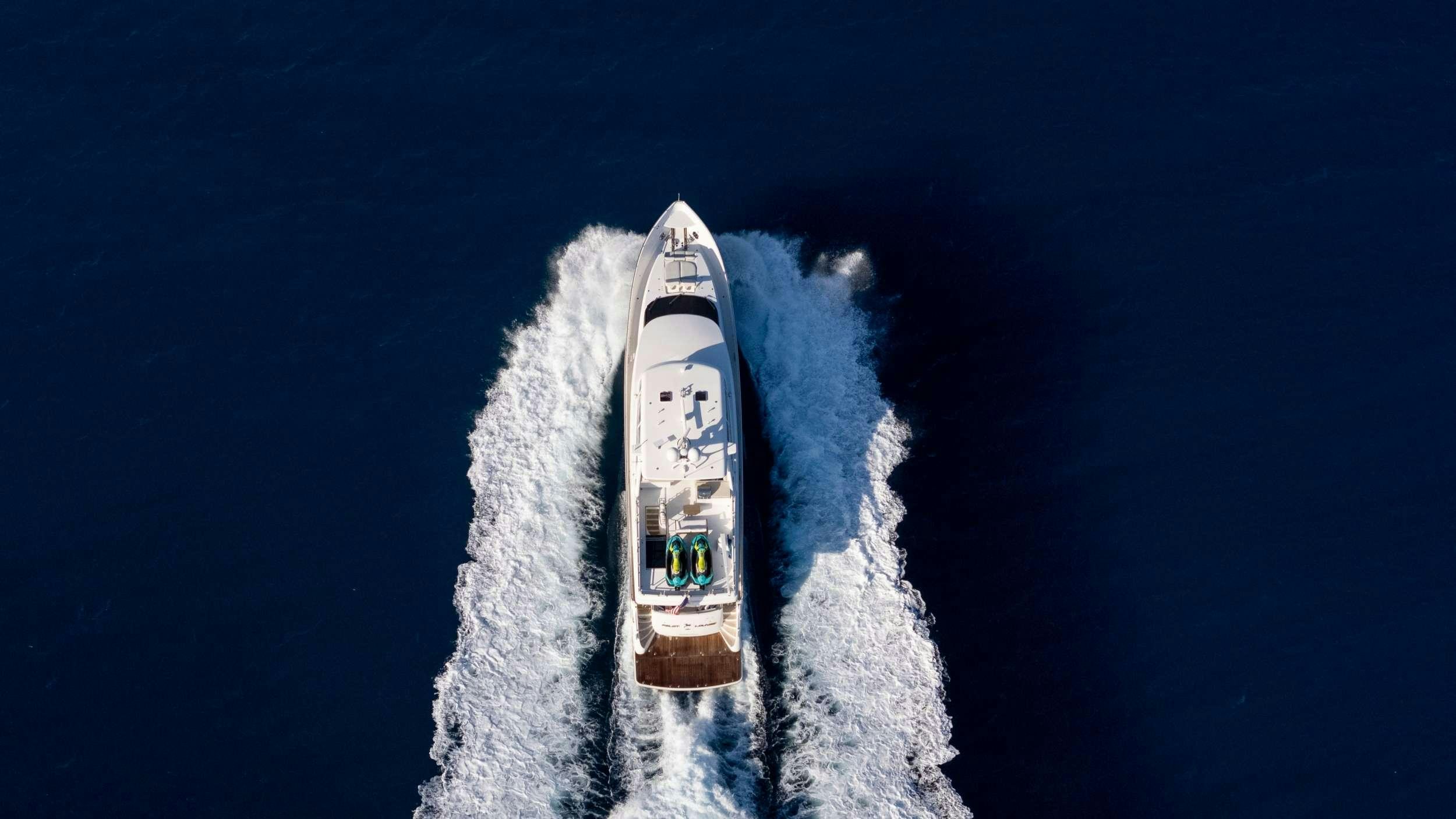 a rocket in the snow aboard PILOT LOUNGE Yacht for Charter
