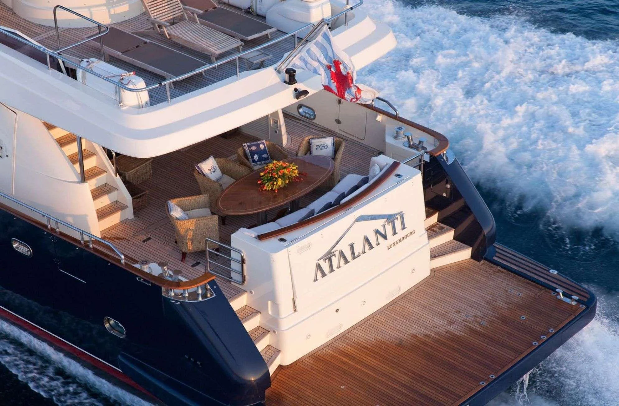 a boat on the water aboard ATALANTI Yacht for Charter