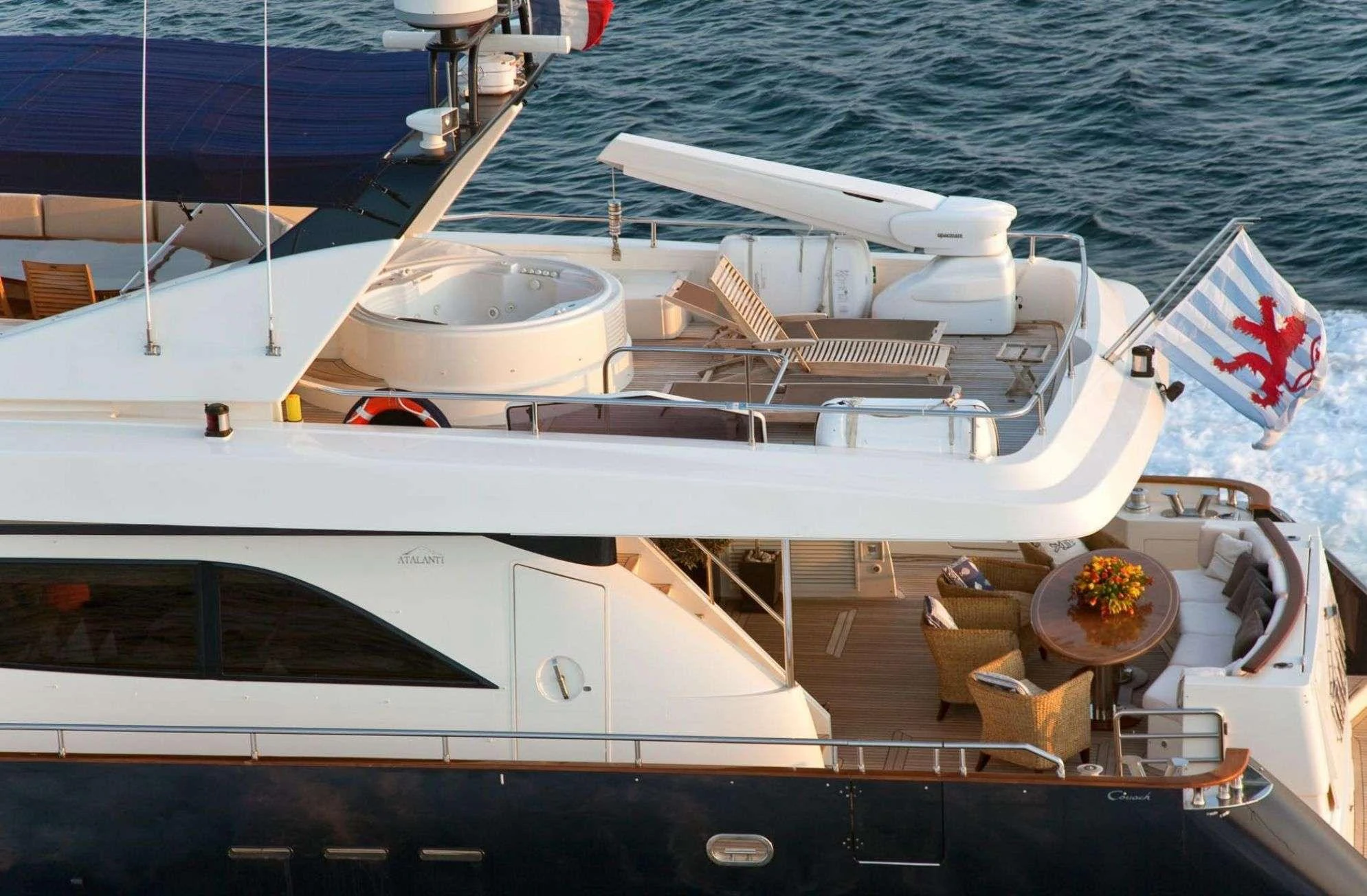 a boat on the water aboard ATALANTI Yacht for Charter