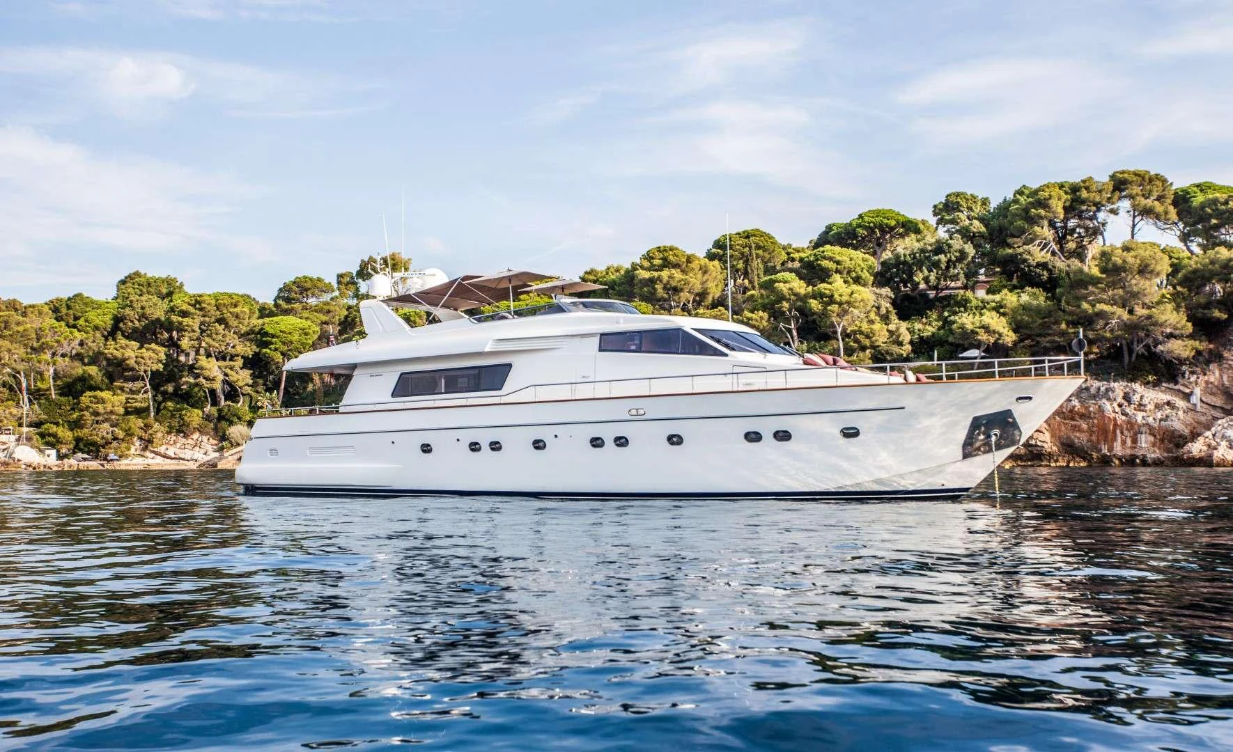 a boat on the water aboard SOLAL Yacht for Charter