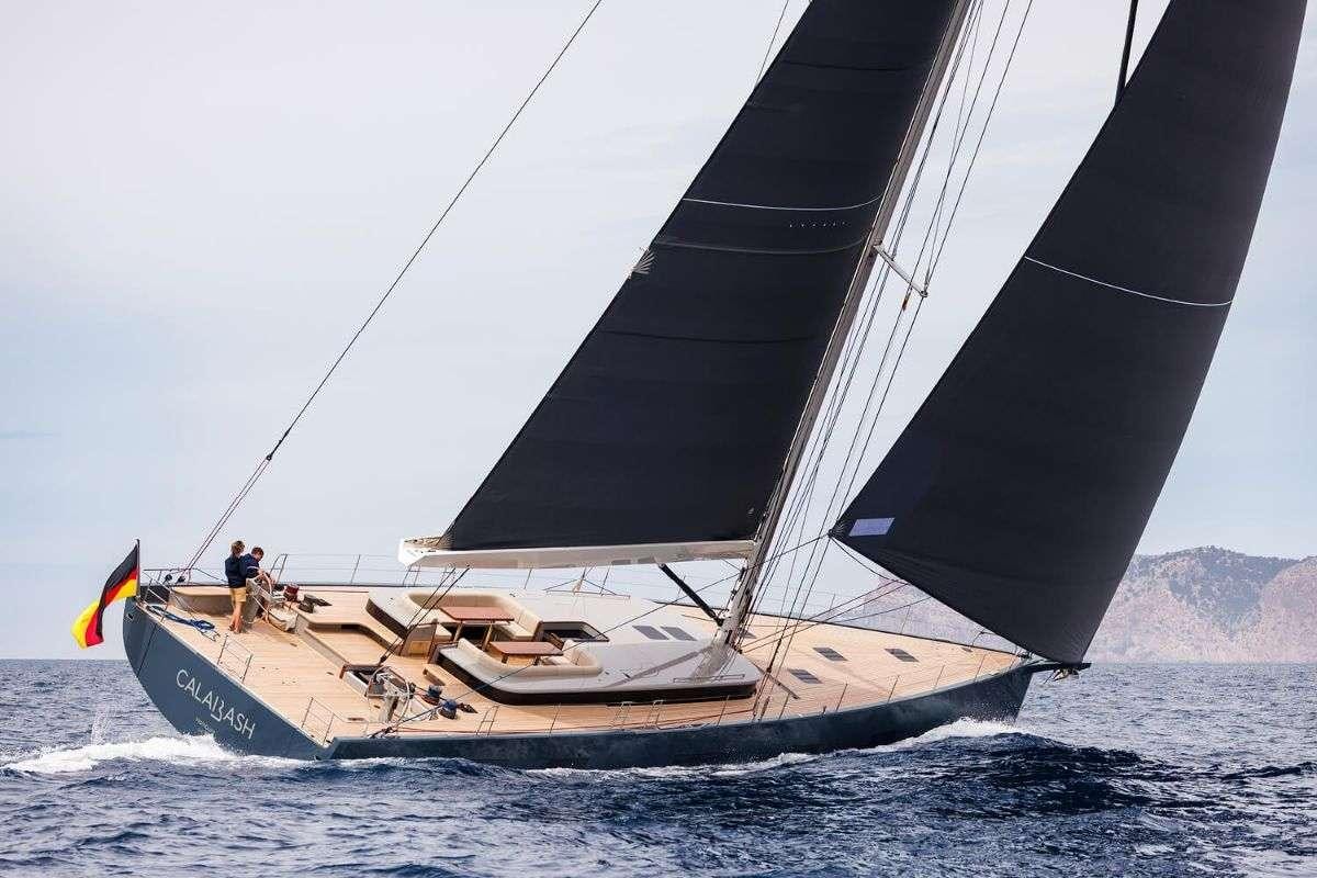 a sailboat on the water aboard CALABASH Yacht for Charter